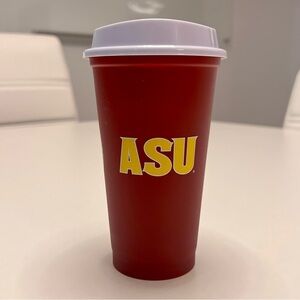 NWT STARBUCKS ASU SUN DEVILS GRANDE REUSABLE 16OZ HOT COLD CUP MAROON & GOLD ☀️😈